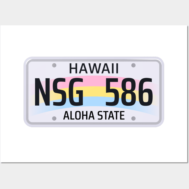 Hawaii License Plate Wall Art by kani